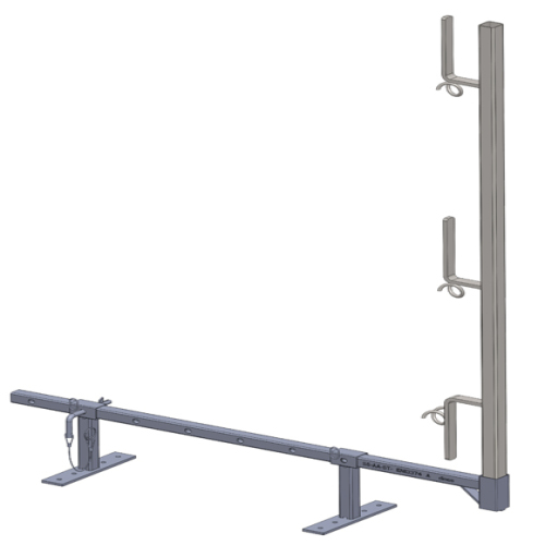 MINI SIDE adjustable roof edge guardrail - H. 1,1 m